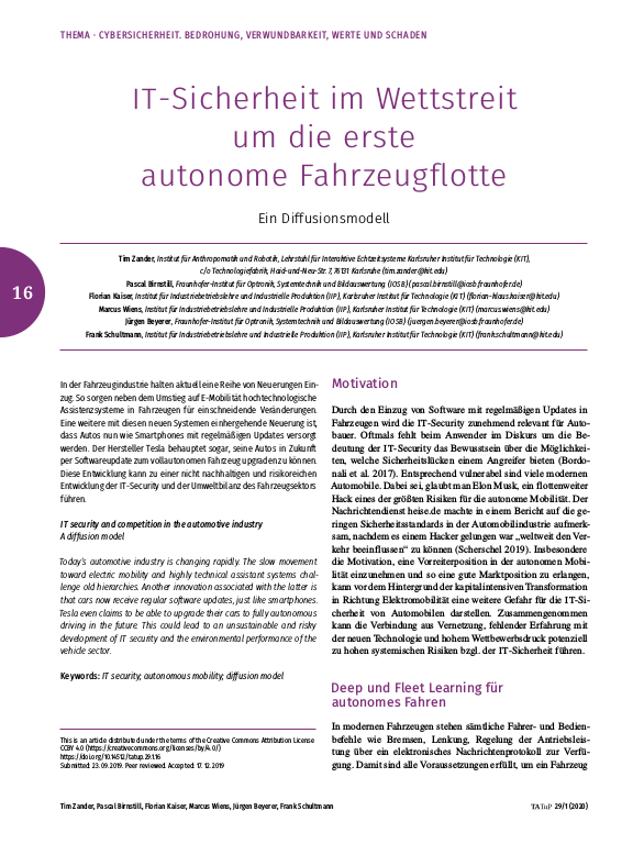 Cover der Publikation